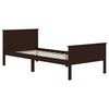 vidaXL Estructura de cama 2 cajones madera pino marr&oacute;n oscuro 90x200cm