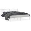 vidaXL Estructura cama sin colch&oacute;n con cabecero metal blanco 193x203cm