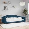 vidaXL Sof&aacute; cama sin colch&oacute;n terciopelo azul 100x200 cm