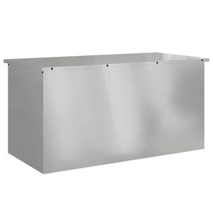 vidaXL Caja de Almacenamiento Exterior Plateado 100 x 50,5 x 50 cm