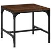 vidaXL Mesa de centro madera contrachapada marr&oacute;n roble 50x50x35 cm