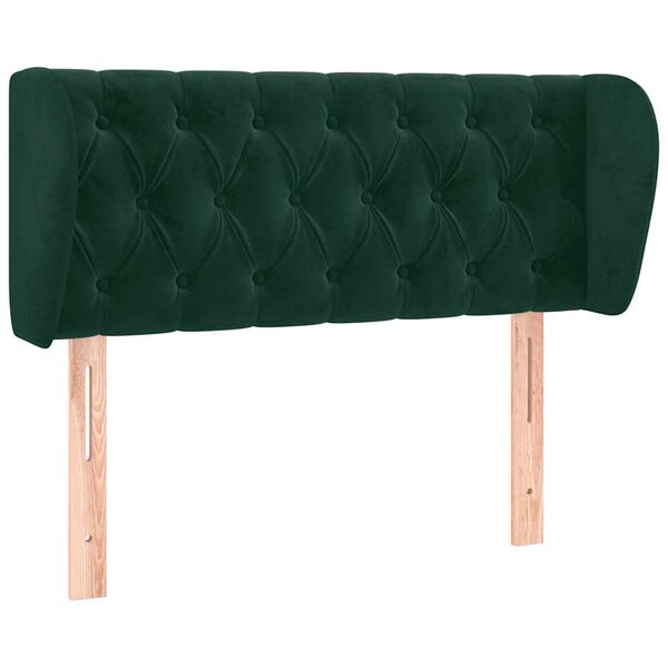 vidaXL Cabecero de terciopelo verde oscuro 93x23x78/88 cm