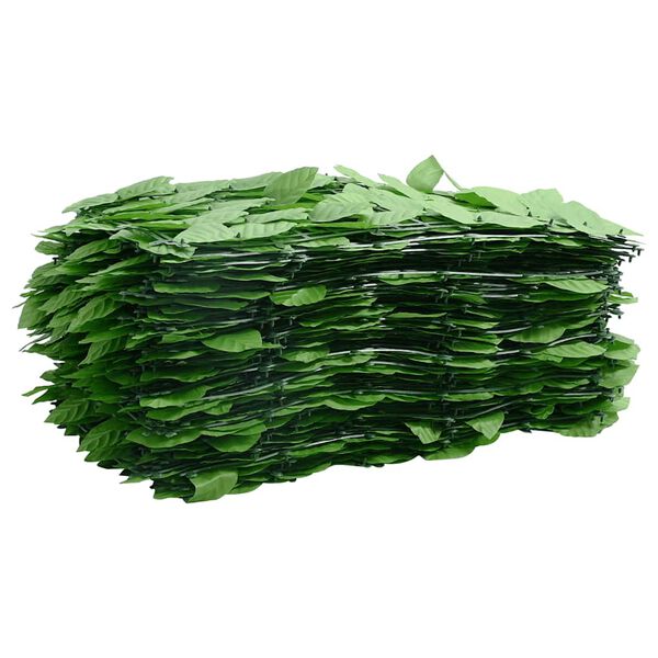 vidaXL Toldo para balcón con hojas verde 300x75 cm