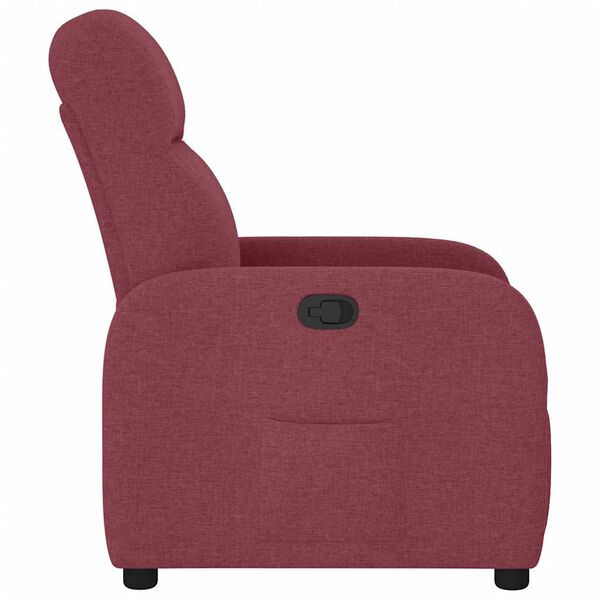 vidaXL Sill&oacute;n reclinable de tela rojo tinto