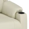 vidaXL Sill&oacute;n reclinable de cuero sint&eacute;tico crema