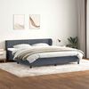 vidaXL Cama box spring con colchones terciopelo gris oscuro 180x210 cm