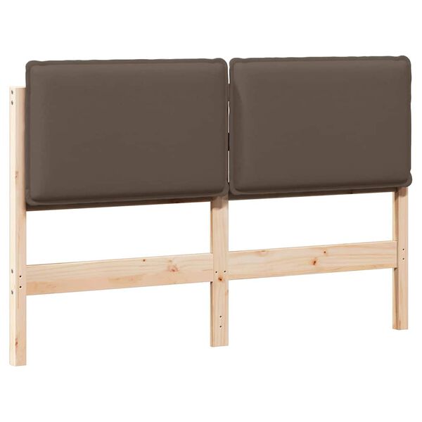 vidaXL Cabecero tapizado con cabecera Gris Natural y Claro 120 cm