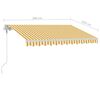 vidaXL Toldo de pie autom&aacute;tico amarillo y blanco 300x250 cm