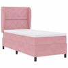 vidaXL Cama tipo Box Spring con colch&oacute;n Rosa 200 x 100 cm Poli&eacute;ster