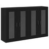 vidaXL Armarios de pared 2 uds. Roble Negro 69,5 x 34 x 90 cm