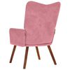 vidaXL Sill&oacute;n de relax de terciopelo rosa