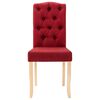 vidaXL Sillas de comedor 4 unidades de tela rojo tinto