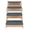 vidaXL Escalera para perros madera maciza de abeto gris 105x47 cm