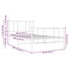 vidaXL Estructura cama sin colch&oacute;n con estribo metal negro 80x200 cm