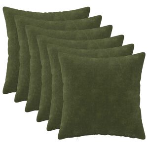 vidaXL Funda de almohada 6 uds. HEERLEN Verde 30 x 30 cm