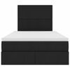 vidaXL Cama con almacenamiento y LED Negro 120 x 200 cm Poliéster