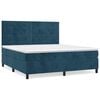 vidaXL Cama box spring con colch&oacute;n terciopelo azul oscuro 160x200 cm