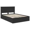 vidaXL Estructura de cama Negro 140 x 200 cm Madera Ingenieril