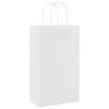 vidaXL Bolsas de papel con asas 250 uds blanca 21x11x36 cm