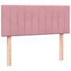 vidaXL Cama box spring con colch&oacute;n terciopelo rosa 120x220 cm