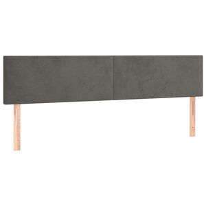 vidaXL Cabeceros terciopelo gris oscuro 180x5x78/88 cm