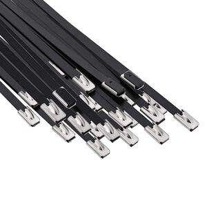 vidaXL Atadura de Cables 25 uds. 4,6 x 800 mm Negro