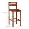 vidaXL Taburetes de cocina 2 unidades madera maciza de sheesham marr&oacute;n