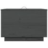 vidaXL Cajas de almacenaje con tapa 3 pzas madera maciza pino gris