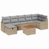 vidaXL Conjunto de sof&aacute;s de jard&iacute;n 8 uds. Beige rat&aacute;n sint&eacute;tico