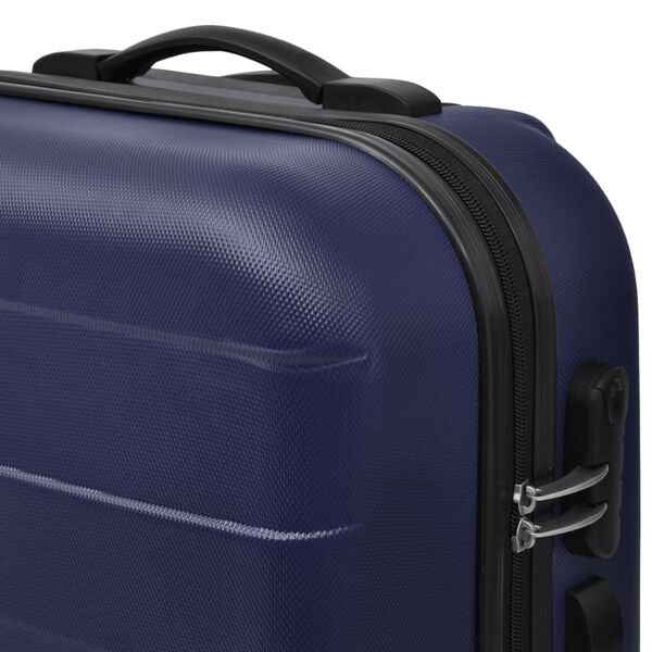 vidaXL Set Trolley Maleta Rígida Tres Uds. Azul