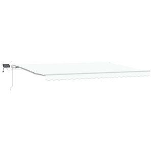 vidaXL Toldo retr&aacute;ctil Blanco 500 x 350 cm Tela y Aluminio