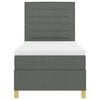 vidaXL Cama tipo Box Spring con colch&oacute;n Gris oscuro 80 x 200 cm tela