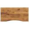 vidaXL Tablero escritorio con curva madera mango rugosa 110x50x2,5 cm