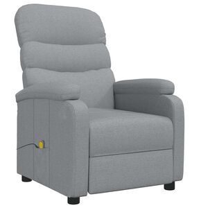 vidaXL Sill&oacute;n de masaje tela gris claro