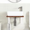 vidaXL Estante de lavabo de pared de acero y madera maciza de roble