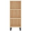 vidaXL Aparador de madera contrachapada roble Sonoma 34,5x34x180 cm