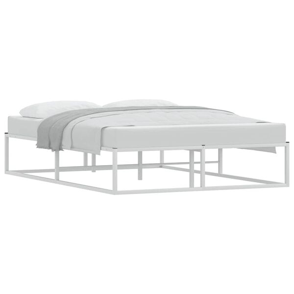 vidaXL Estructura cama sin colch&oacute;n metal blanco 140x200 cm