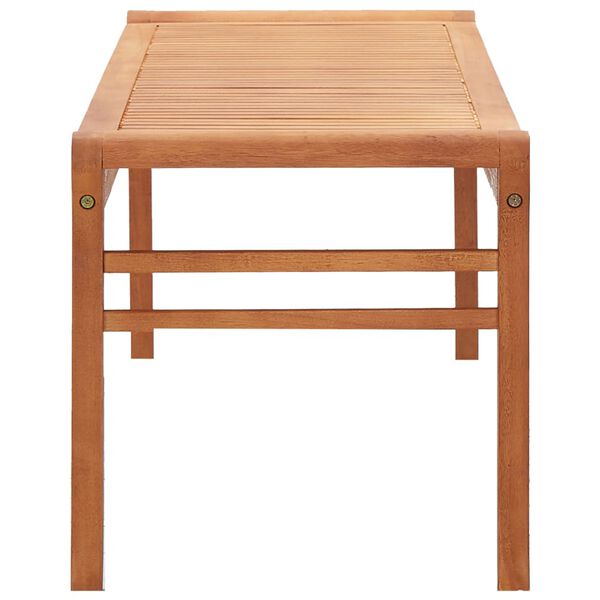 vidaXL Banco de jard&iacute;n 3 plazas madera maciza de eucalipto 150 cm