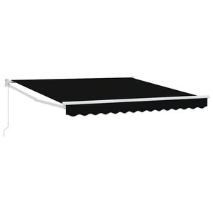 vidaXL Toldo Manual Negro 3 x 2,5 m Poliester y metal