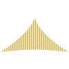 vidaXL Toldo Vela 5 x 5 x 5 m HDPE Triangular Amarillo y blanco