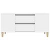 vidaXL Mueble para TV madera contrachapada blanco 102x44,5x50 cm