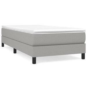 vidaXL Estructura de cama con somier tela gris claro 80x200 cm