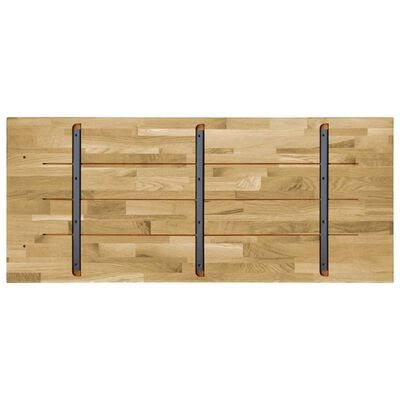 vidaXL Tablero de mesa rectangular madera maciza roble 23 mm 140x60 cm