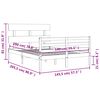 vidaXL Estructura de cama con cabecero madera maciza 140x200 cm