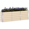vidaXL Jardinera Marfil 160 x 40 x 75 cm Acero