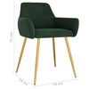vidaXL Sillas de comedor 4 unidades terciopelo verde oscuro