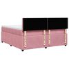 vidaXL Cama box spring con colch&oacute;n terciopelo rosa 200x200 cm