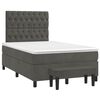 vidaXL Cama box spring con colch&oacute;n terciopelo gris oscuro 120x190 cm