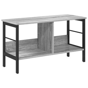 vidaXL Estante de libros 2 niveles 82 x 32 x 47 cm Gris Sonoma