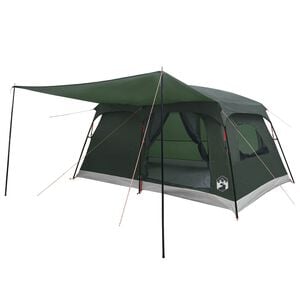 vidaXL Tienda Familiar con techo Verde militar 420 x 305 x 200 cm